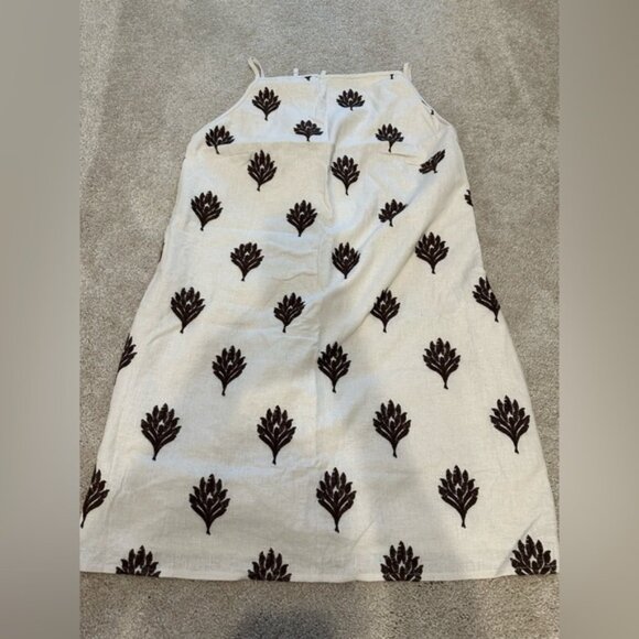 Abercrombie & Fitch Linen-Blend Apron Mini Dress Medium Petite NWT - Picture 2 of 4